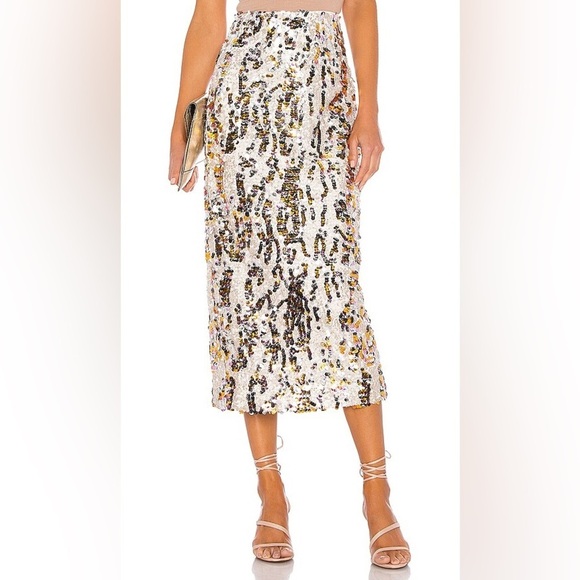 House of Harlow 1960 Dresses & Skirts - House of Harlow 1960 x Revolve “Evans” Multicolor Sequin Midi Skirt- Size XXS